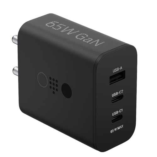 Image of CMF Original 65W GaN Trio Fast Charger Adapter | 3-Port USB-C & USB-A Wall Charging Adaptor | Compatible with CMF Phone 1 /2 /2 Pro /2A /3 & Galaxy S25 Ultra /S25+ /S25 /S24 Ultra /S24+ /S24