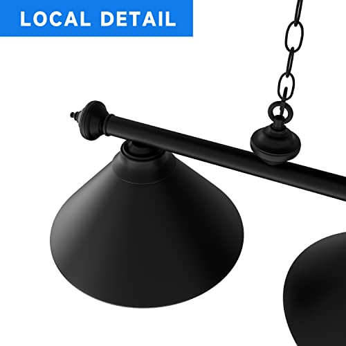 Gse Pool Table Light, Billiards Table Light For 7Ft/8Ft Pool Tables, Hanging Billiard Lighting With 3 Metal Lamp Shades For Billiards Room, Restaurant, Bar, Coffee Shop(Black) #TOP4