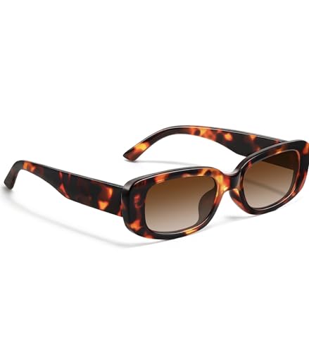 Image of IFLASH Rectangle Sunglasses for Women Retro Driving Glasses 90s Vintage Fashion Narrow Square Frame UV400 Protection Glasse