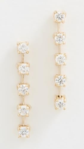 Zoe Chicco Women's 14k Gold Prong Dash Tennis 5 Drop Diamond Earrings2