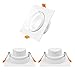 Lamparas Focos Downlight LED Empotrables Orientables Techo Interior Cuadrados 9W 800Lm 40° Ángulo Luz Fria 5000K Agujero de Techo Diámetro 90-100MM No Regulable Lot de 3 de Enuotek