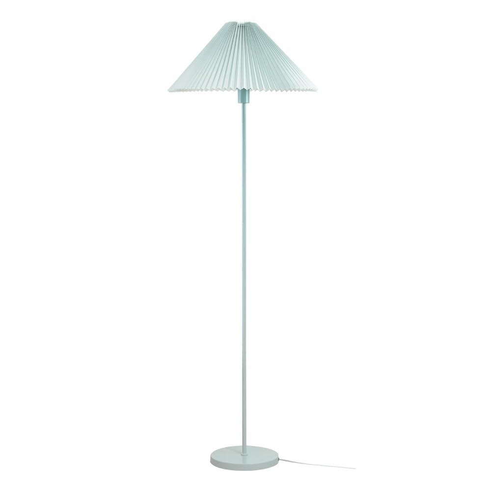 Valuelights Blue | Metal Single Stem Standing Floor Lamp With Pleated Lampshade | Floor Lamps & Torchieres, Home Décor & Improvement Essential