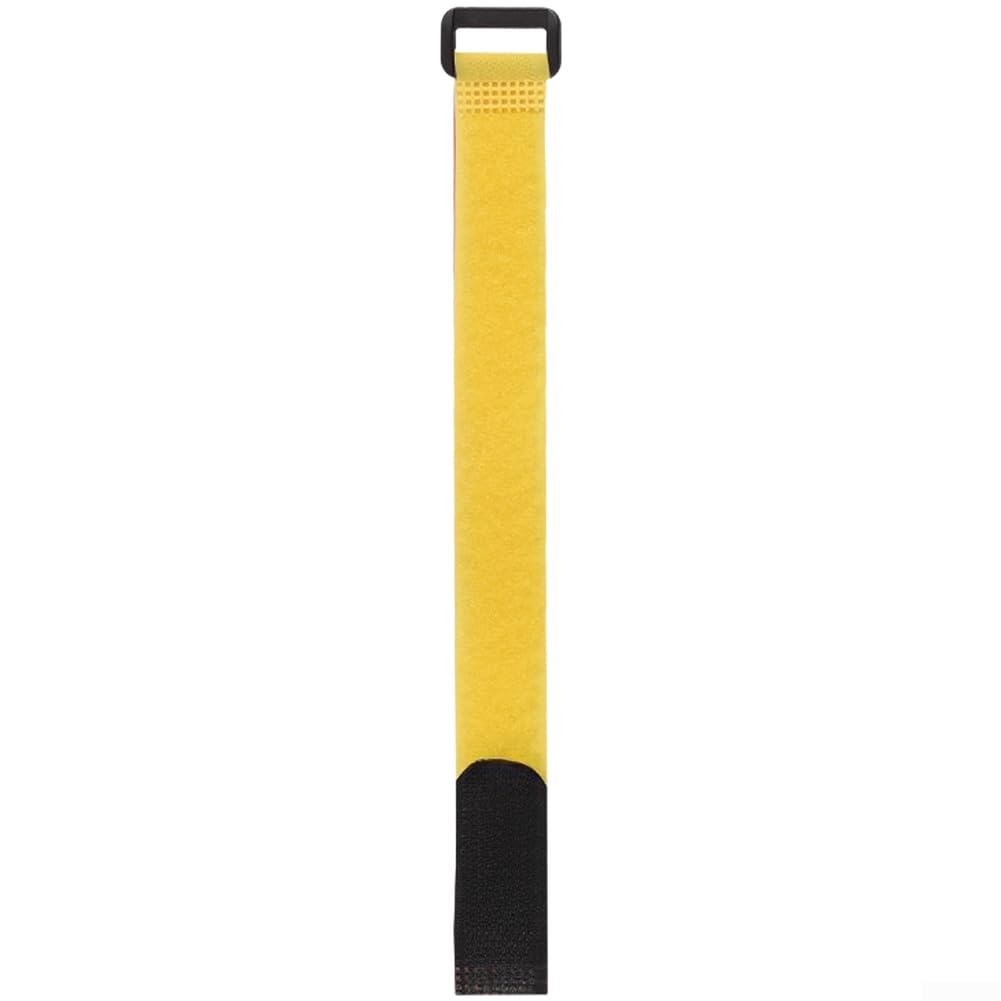 Nylon Bike Straps for Bicycle Pump Mounting, Adjustable 28cm Fastening Ties for Cycling Tool Gear Organiser, Secure Reusable Accessory Bands(Yellow)