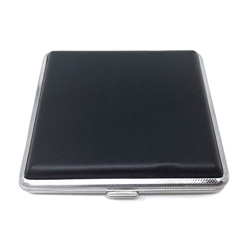 Sigarettenetui zwart in lederlook voor 20 filtersigaretten sigarettenbox etui box compact geschikt voor hand-, broek- en hemdtassen - Afbeelding 4