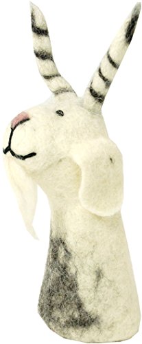 Filz Eierwärmer, handgemachte Filzdekoration aus Nepal, Filztier - Ziegenbock / Filz Eierwärmer