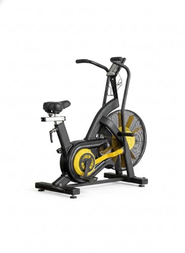 Rishi Fitness Assault Bike | Commercial Air Bike with Fan Air Drive, Backlit LCD Display, 12 Built-In Programs & Heavy-Duty Steel Frame