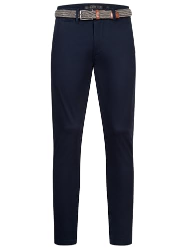 Indicode Herren Eary Chinohose Stretchhose | Chino Herrenhose Super Stretch Stoffhose Navy, 29/32