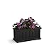 Mayne 4839-B Cape Cod Patio 24x11 Black Polyethylene Planter, 24" x 11"