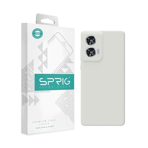 Image of SPRIG Compatible with Moto Edge 50 Fusion Premium SilkTone (Liquid Silicone) Back Cover Drop Tested Shock Proof Mobile Case for Men, Women, Boys and Girls with Camera Protection (Light Grey)