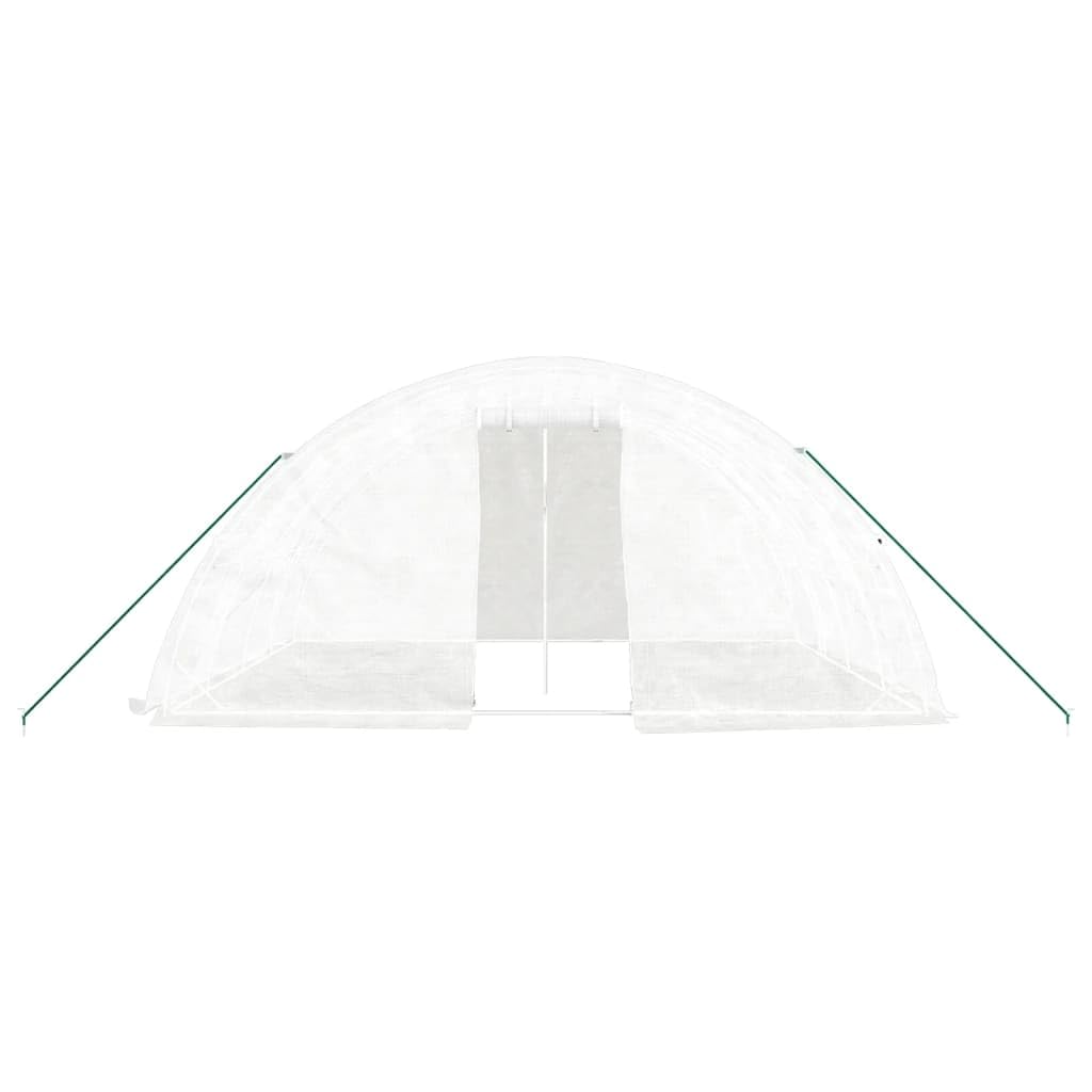 Homgoday Invernadero con Estructura de Acero Blanco 20 m² 5x4x2,3 m, Invernadero Caseta Jardín Terraza Plantas Semilla Cultivo Huerto Verduras Cubierta Casero
