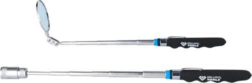 BRILLIANT TOOLS BT115905 Jeu de miroirs télescopiques et d’aimants, 2 pcs [Powered by KS TOOLS]