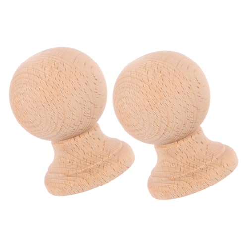 Luxshiny 2pcs Natural Sphere Caps for Staircase Furniture Intricate Design Enhances Aesthetic Appeal Easy to Install