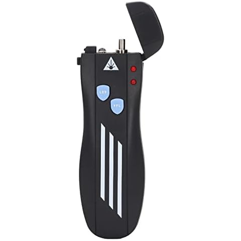CUEI Visual Fault Locator, 30KM 30MW VFL Fiber Optic Cable Tester with Universal 2.5mm Interface Adapt LC, FC, SC and ST Interface, Light Source Red Pen for Network Test Cover
