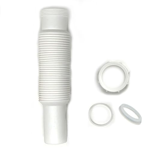 Flexible Extension Pipe, 1-1/2 inch x 15 inch with Adapter for 1 1/4