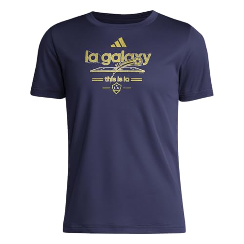 adidas Kids' Los Angeles Galaxy Vintage World Pre-Game Short Sleeve T-Shirt
