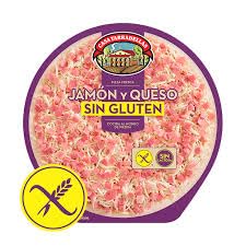 (PACK 4 Und.) Pizza fresca de jamón y queso cocida al horno de piedra CASA TARRADELLAS 405 g. (JAMON Y QUESO SIN GLUTEN)