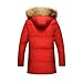 HZCX FASHION Men's Fur Collar Hooded Warm Fleece Lined Down Jackets and Coats 2016091201-385-RE-US L TAG 3XL