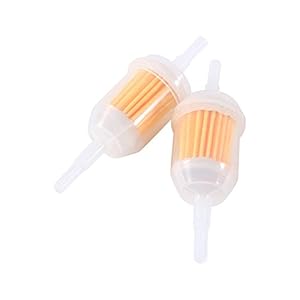 2pcs Filtres à Carburant, Keenso 6mm 8mm Universel Filtre à Essence Pipe en Ligne Tube De Filtre Jaune Pour Moto ATV Générateur Tondeuse