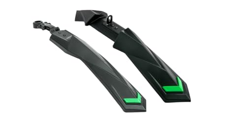 Image of Dark Horse Bicycle MX2 Fender Set, Suitable for 24 inch & 26 inch Inch Cycle, V-Brake Model, MTB & ATB Cycles, Durable Clamp Fitting New Mudguard for Cycles (Green)
