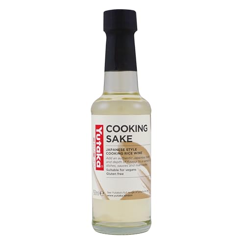 Yutaka - Cooking Sake 150ml 13.5% - Japanese Style Rice Wine - Essential for Teriyaki Sauce - Adds Authentic Umami Flavour to Stir-Fries Soups Marinades & Glazes - Vegan & Gluten Free