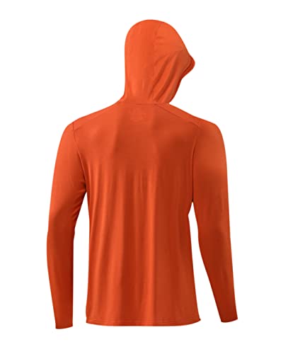 Bamboo Rayon Lightweight Hoodie Long Sleeve UV Stretchy Shirt