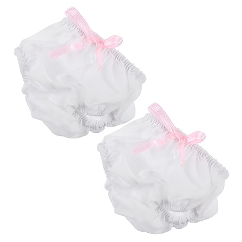 HOOTNEE 2 Piezas Pantanos de bebé Pantalones Cortos Ropa en Miniatura Toy de Vestir paño Blanco