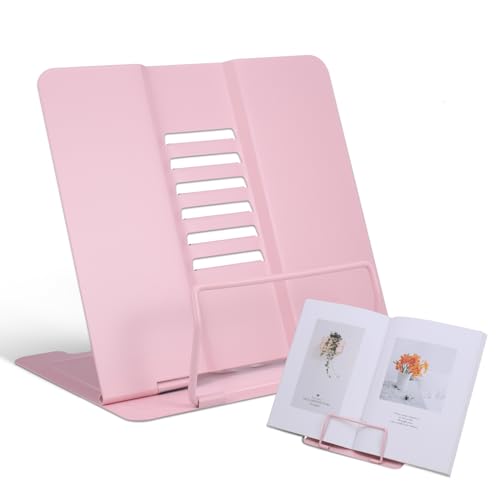 Kssvzz Book Stand, Metal Cookbook Holder with Adjustable Angle