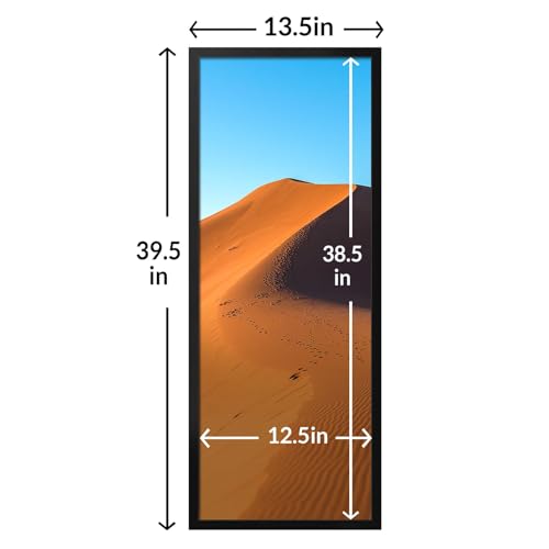 Image of LaVie Home 13x39 Picture Frame for Wall Display, 13x39 Black Picture Frame with HD Plexiglas, 13 x 39 Frame 1 Pack, Display Frame for Vertical or Horizontal, Classic Collection