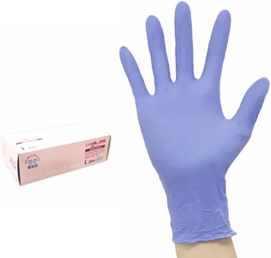 LL サイズ 3000枚 ニトリル 手袋 粉無 ブルー ニトリル極薄手袋 ニトリル手袋 粉なし ブルー 青 Lサイズ 3000