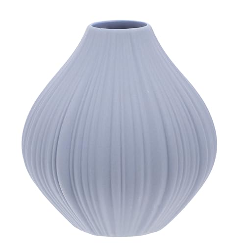 minkissy Jarrón de Cerámica Azul para Escritorio Aroma Diffusion, Diseño Moderno y Simple Adecuado para Decoración de Mesa y Flores Secas