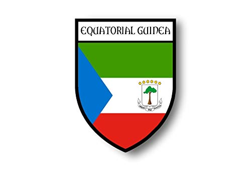 Akachafactory Autocollant Sticker Voiture Moto Blason Ville Drapeau guinee equatoriale