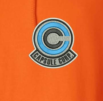 ALLNTRENDS Adult Hoodie Capsule Corp Embroidered Anime Top Embroidery Hooded (M, Black)4