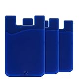 SHANSHUI 3 Pack Phone Wallet, Ultra-Slim Silicone Phone Card Holder Credit Card ID Card Pocket for A