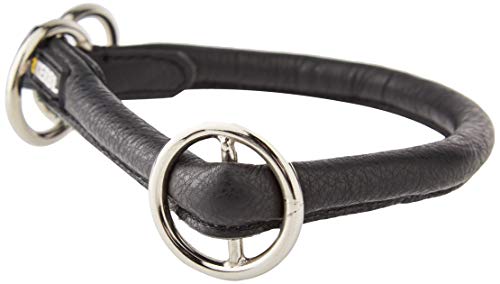 Kerbl Pet Rundleder-Halsband Roma mit Stopper 45cm, 8mm,schwarz