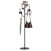 Heavy Duty Coat Rack Flower shaped Entry way Coat Racks Stand with Marble Base Metal Coat Tree Freestanding for Jacket Purse Scarf Bag 1378 x 1378 x 689 Inches Black