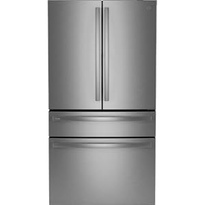 GE Profile PGE29BYTFS 36 Inch Freestanding 4-Door Smart French Door Refrigerator