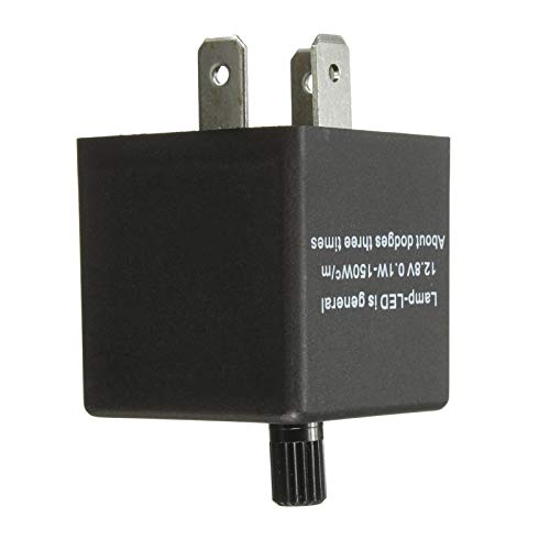 12V 3 broches Relais de Clignotant électronique DEL, Relais Clignotant Réglable pour les Ampoules de Clignotants de Véhicule voiture Hyper Flash Fix (1 pièces) Cover