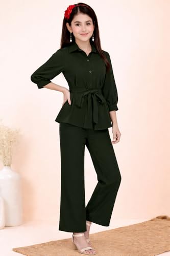Image of Girls /Women Printed 34 sleeves co- ords set-107