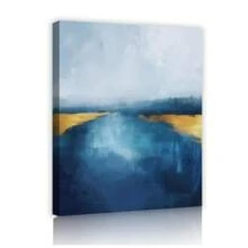 Peinture murale paysage bleu en toile esthétique haut de gamme