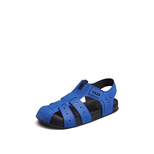 REEF Kids Boys Sandals, Little Water Beachy, Blue/Black, 4 - image 1
