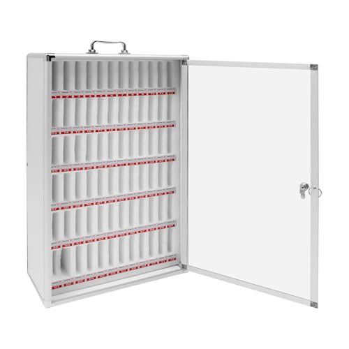 WBGANG 72 Slots Cell Phone Locker,Aluminum Alloy Wall-Mounted Cell Phones Storage Cabinet with A Locked,Portable Phone Storage Cabinet, for Classroom,Office,Examination Rooms,Laboratories,Etc