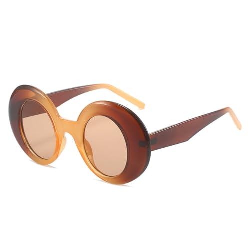 Lunettes de soleil rondes vintage ovales grand œil de chat tendance été pour femme