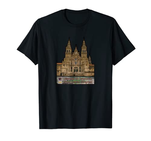 Buen Camino Santiago Compostela Way Catedral de Flecha festoneada Camiseta