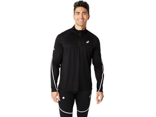 ASICS Men's Road 1/2 Zip TOP Running Apparel, M, Performance Black