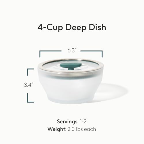 Image of Anyday Microwave Cookware | Microwave Safe Containers | Microwave Cooking Bowls | Mixing Bowl With Lid | Borosilicate Glass Containers With Lid, 16Cm / 0.95 liter, Multicolor
