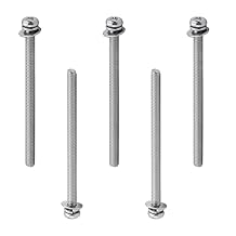 MroMax M4 x 60mm 304 Stainless Steel Phillips Pan Head Machine Screws Bolts Combine with Spring Washer and Plain Washers 5Pcs