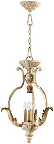Three Light Persian White Open Frame Foyer Hall Fixture