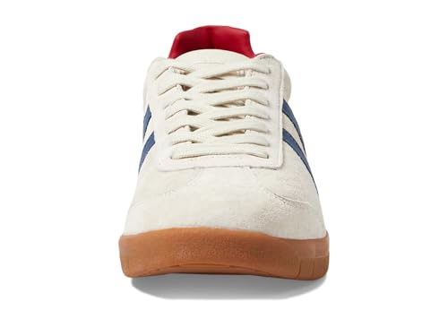 Image of Gola Men's Hurricane Suede Off-White /Moonlight /Deep Red /Gum 10 Medium