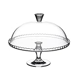 Käseplattenabdeckungen High-End-Dessert-Rack-Set, Wohnkultur Dessert-Sandwich-Dessert-Glas-Lebensmittelbehälter Hohe Kapazität Brotdome Chip & Dip-Server (Größe: 32 * 32 * 25,8 cm)