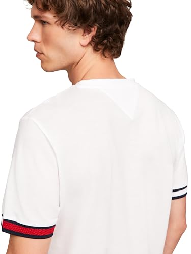 Tommy Hilfiger Men's Short Sleeve Breathable Cotton T-Shirts with Cuff Design2